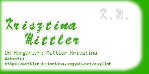 krisztina mittler business card